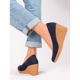 W. Potocki Escarpins compensés bleu marine pour femme de chez Potocki 2