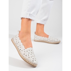 W. Potocki Ballerines femme ajourées Potocki blanc 1