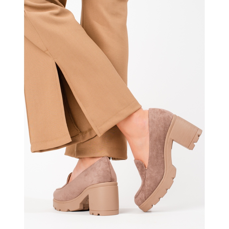 W. Potocki Escarpins femme daim Potocki beige 2