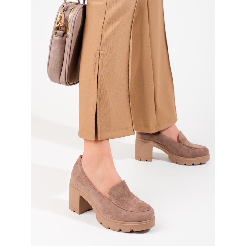 W. Potocki Escarpins femme daim Potocki beige 1