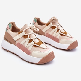 PS1 Baskets à plateforme en daim pour femmes Beige-Marron Rohan brun 4