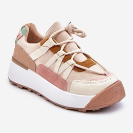 PS1 Baskets à plateforme en daim pour femmes Beige-Marron Rohan brun 10