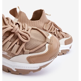 PS1 Baskets chaussettes à enfiler pour femmes beige foncé Keaton 2 PS1 Baskets chaussettes à enfiler pour femmes beige foncé Keaton 2