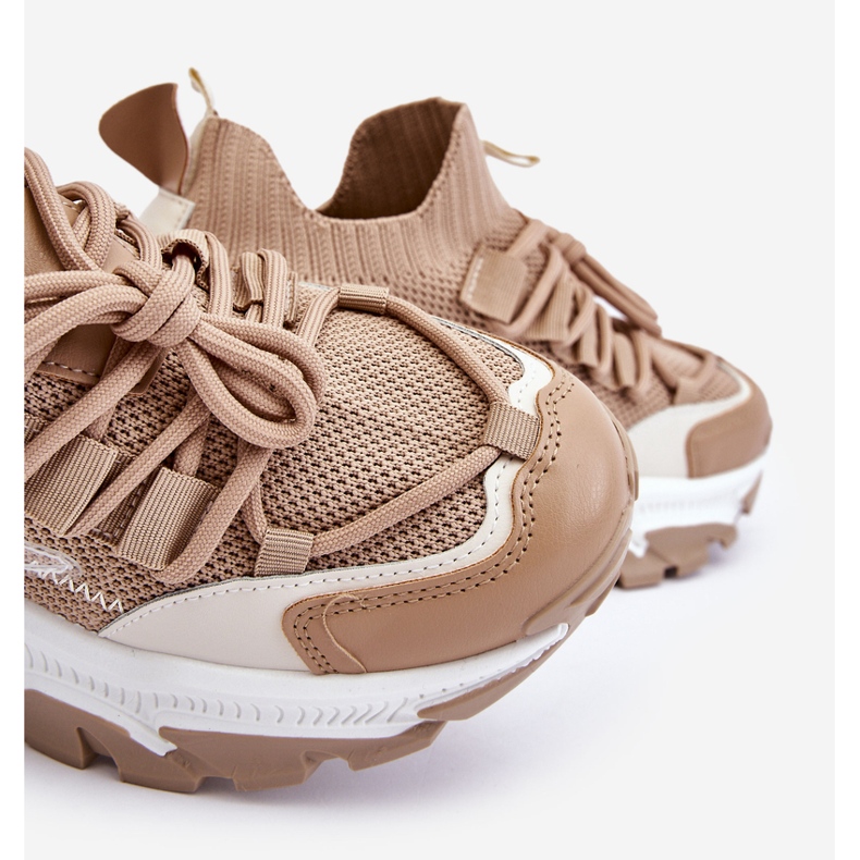 PS1 Baskets chaussettes à enfiler pour femmes beige foncé Keaton 2 PS1 Baskets chaussettes à enfiler pour femmes beige foncé Keaton 2