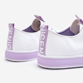 Baskets Classiques Femme Blanc-Violet Ville blanche 1