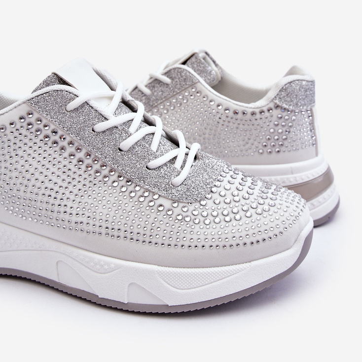PS1 Baskets Femme Avec Zircon Blanc Raiden gris 1