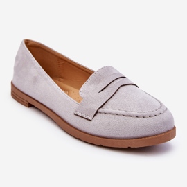 PS1 Mocassins Confortables en Daim pour Femme Gris Lucca 10