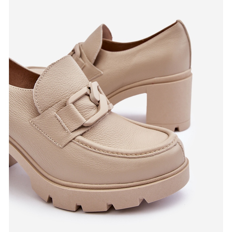 Lemar Chaussures élégantes sur un pilier avec une décoration Harmell beige 1