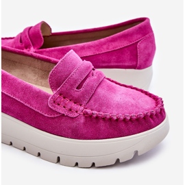 Lemar Mocassins à plateforme en suède fuchsia Milana rose 1 Lemar Mocassins à plateforme en suède fuchsia Milana rose 1