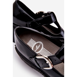 Lemar Chaussures laquées à la mode sur une plate-forme massive, noir Colson le noir 8