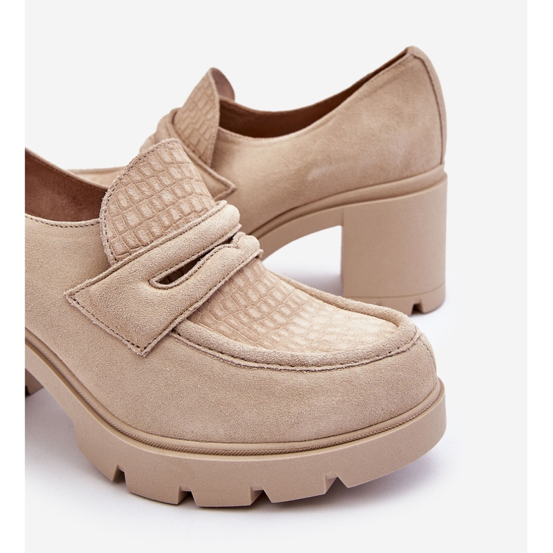 Lemar Escarpins Talon Chunky Et Plateforme Arabell En Daim Beige Clair 1 Lemar Escarpins Talon Chunky Et Plateforme Arabell En Daim Beige Clair 1