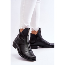 Bottes Zippées en Cuir Nicole 2785/037 Noir 2