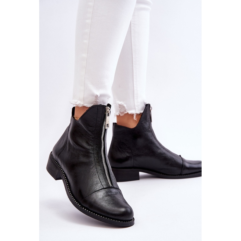 Bottes Zippées en Cuir Nicole 2785/037 Noir le noir 2