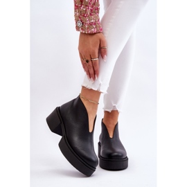 Bottes En Cuir Sur Talons Massifs Nicole 2795/056 Noir le noir 1