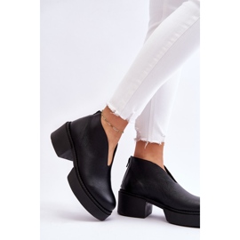 Bottes En Cuir Sur Talons Massifs Nicole 2795/056 Noir 2