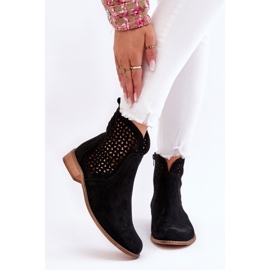 Bottines en Daim Nicole 2791/028 Noir le noir 1