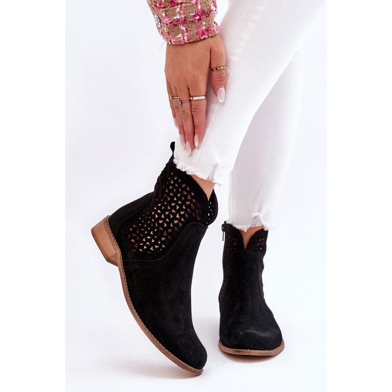 Bottines en Daim Nicole 2791/028 Noir 1