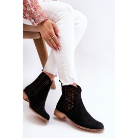 Bottines en Daim Nicole 2791/028 Noir le noir 6