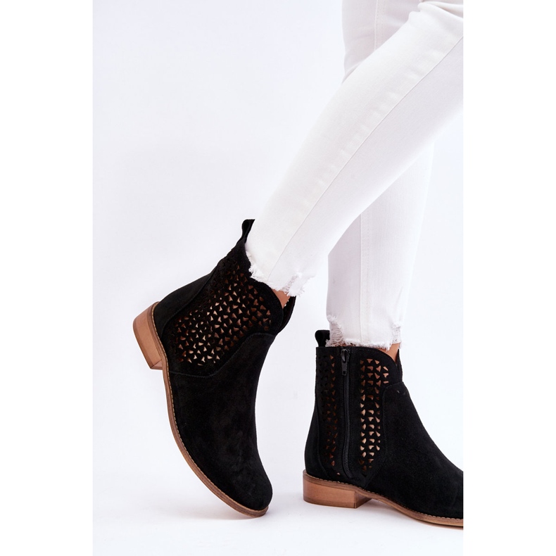 Bottines en Daim Nicole 2791/028 Noir 2