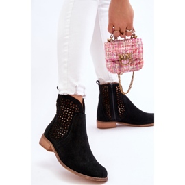 Bottines en Daim Nicole 2791/028 Noir le noir 3