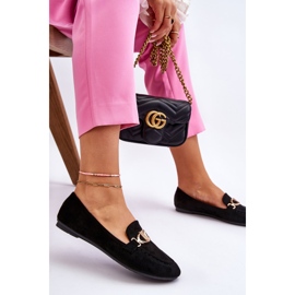 Vinceza Mocassins en daim noir Reed avec élément décoratif le noir 7