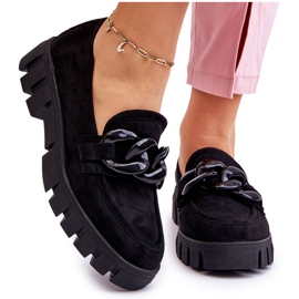 Vinceza Mocassins à plateforme en daim pour femmes Noir Bennett le noir 8