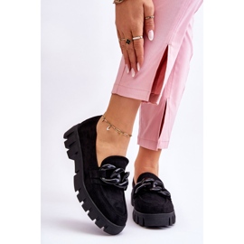 Vinceza Mocassins à plateforme en daim pour femmes Noir Bennett le noir 1