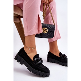 Vinceza Mocassins à plateforme en daim pour femmes Noir Bennett le noir 6