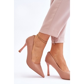 Vinceza Talons aiguilles classiques en cuir beige Kelsey 2