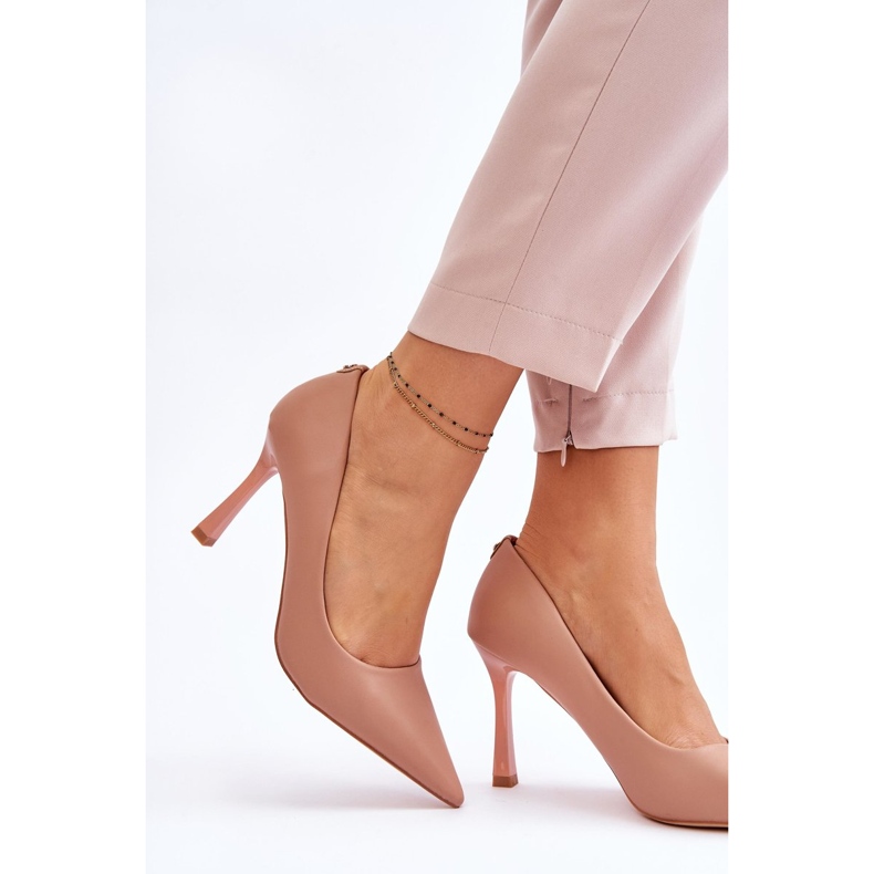 Vinceza Talons aiguilles classiques en cuir beige Kelsey 2