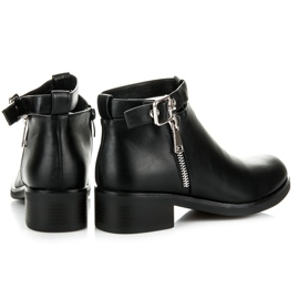 Seastar Bottines à talons plats le noir 3