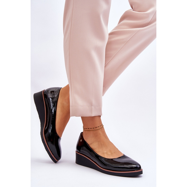 Vinceza Escarpins Compensés Classiques En Cuir Verni Noir Paola le noir 2 Vinceza Escarpins Compensés Classiques En Cuir Verni Noir Paola le noir 2