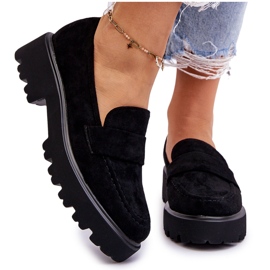Vinceza Mocassins Classiques en Daim Noir Corrin le noir 10