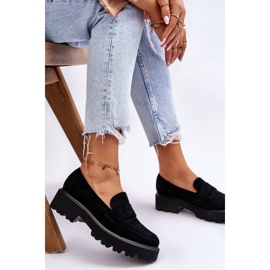 Vinceza Mocassins Classiques en Daim Noir Corrin le noir 3