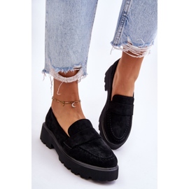 Vinceza Mocassins Classiques en Daim Noir Corrin le noir 7