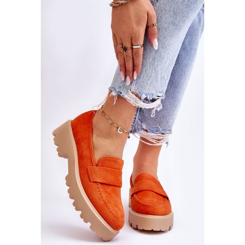 Vinceza Mocassins Corrin Classiques En Daim Mocassins Orange 1