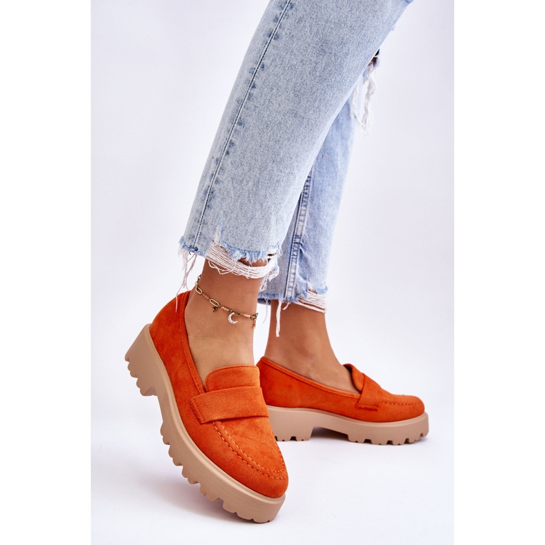 Vinceza Mocassins Corrin Classiques En Daim Mocassins Orange 2