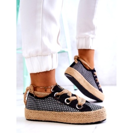 Baskets Tressées Femme Big Star JJ274393 Noir beige le noir 4 Baskets Tressées Femme Big Star JJ274393 Noir beige le noir 4