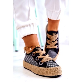 Baskets Tressées Femme Big Star JJ274393 Noir beige 2