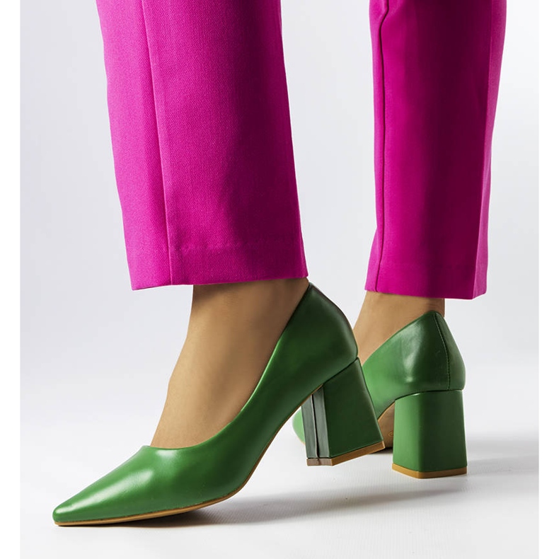 BM Escarpins vert à talons Fanchon 1 BM Escarpins vert à talons Fanchon 1
