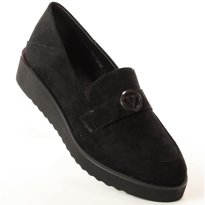 Chaussures en daim pour femmes sur la plate-forme noire Vinceza 10857 le noir 1