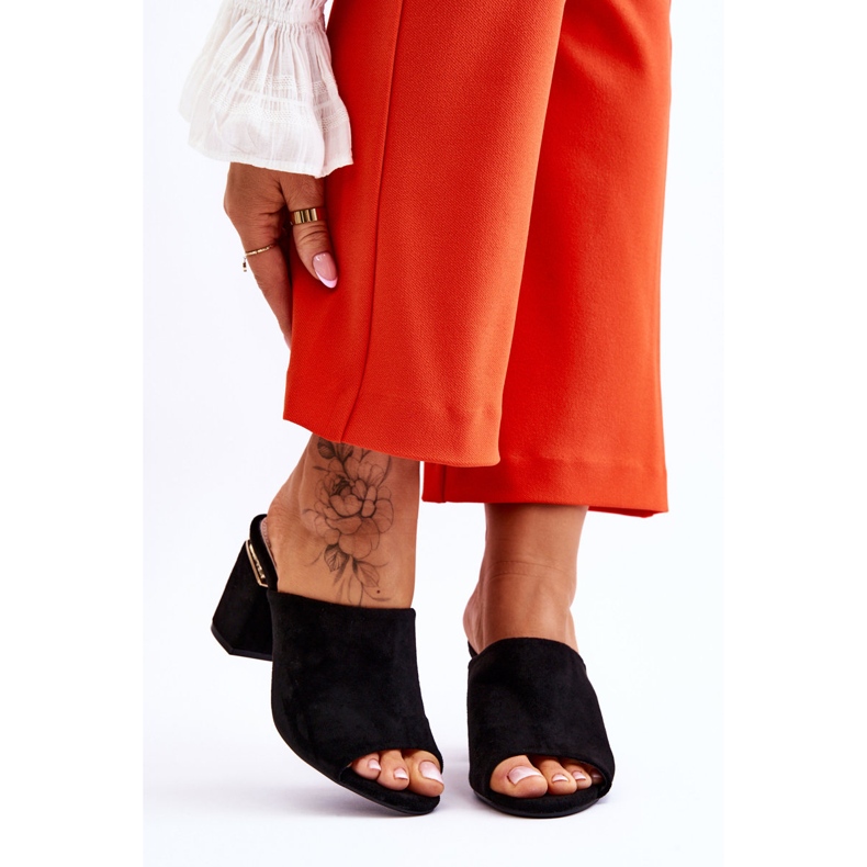 Vinceza Chaussons à Talons Hauts en Daim pour Femme Noir Carter 1