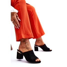 Vinceza Chaussons à Talons Hauts en Daim pour Femme Noir Carter le noir 4
