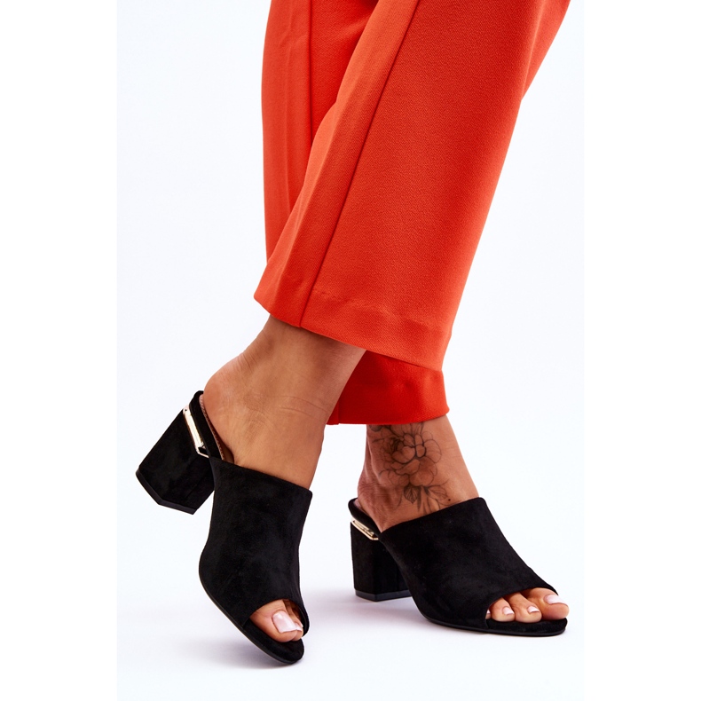 Vinceza Chaussons à Talons Hauts en Daim pour Femme Noir Carter 2