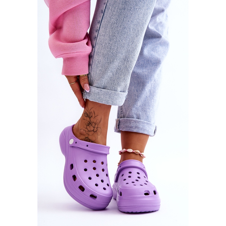 FS1 Chaussons Mousse Femme Crocs Violet Coline 1