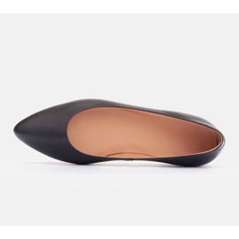 Marco Shoes Ballerines en cuir souple noir 1