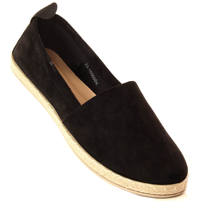 Espadrilles à enfiler noires pour femme Potocki 16009 le noir 1