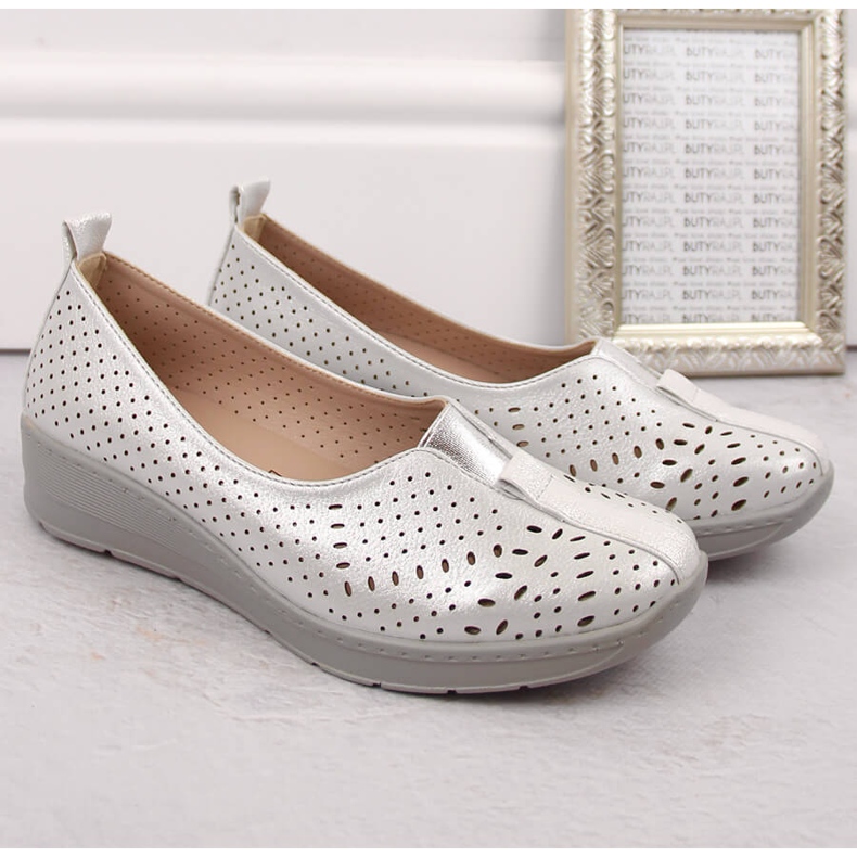 Slip-on argent ajouré femme Jezzi RMR1840-13 2