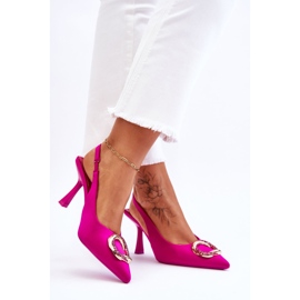 Pin's Tendance Avec Décoration Et Zircons Fuchsia Alexia rose 2