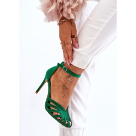FS1 Talons hauts à la mode Jaylen Green avec strass vert 6